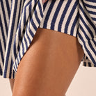 Striped A-Line Swim Skirt - shopaleena