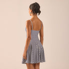 Striped A-Line Swim Skirt - shopaleena
