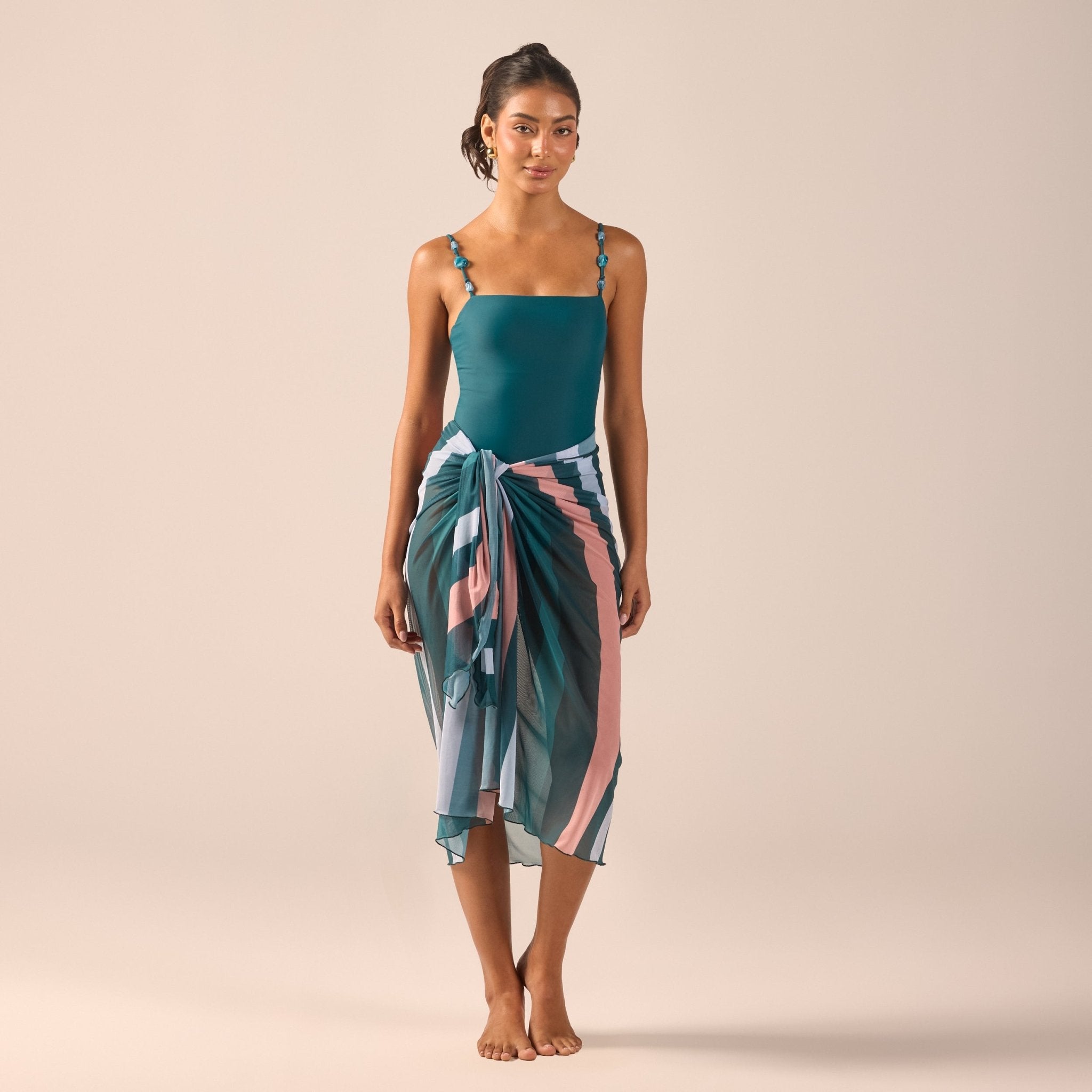 Striped Maxi Beach Skirt - shopaleena