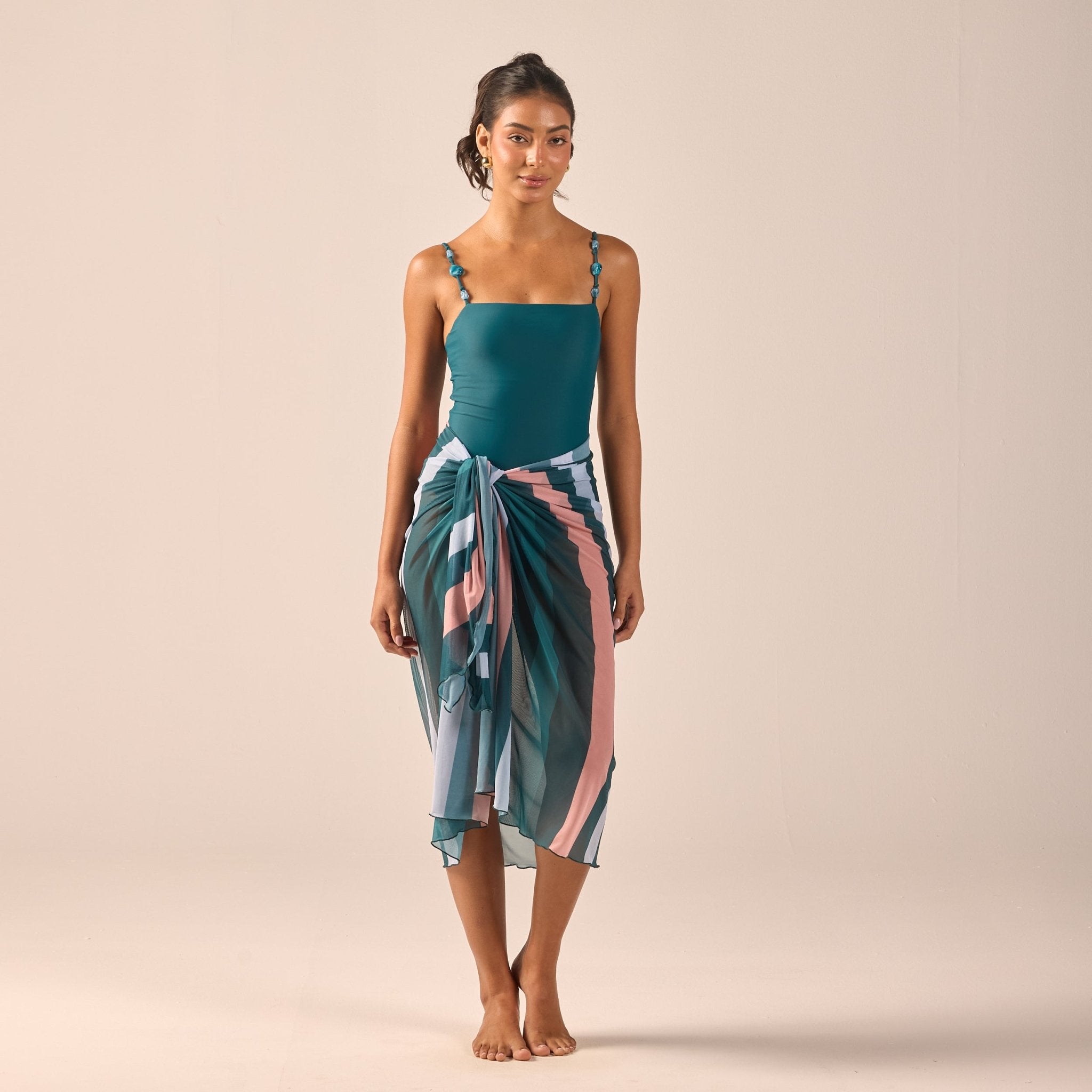 Striped Maxi Beach Skirt - shopaleena
