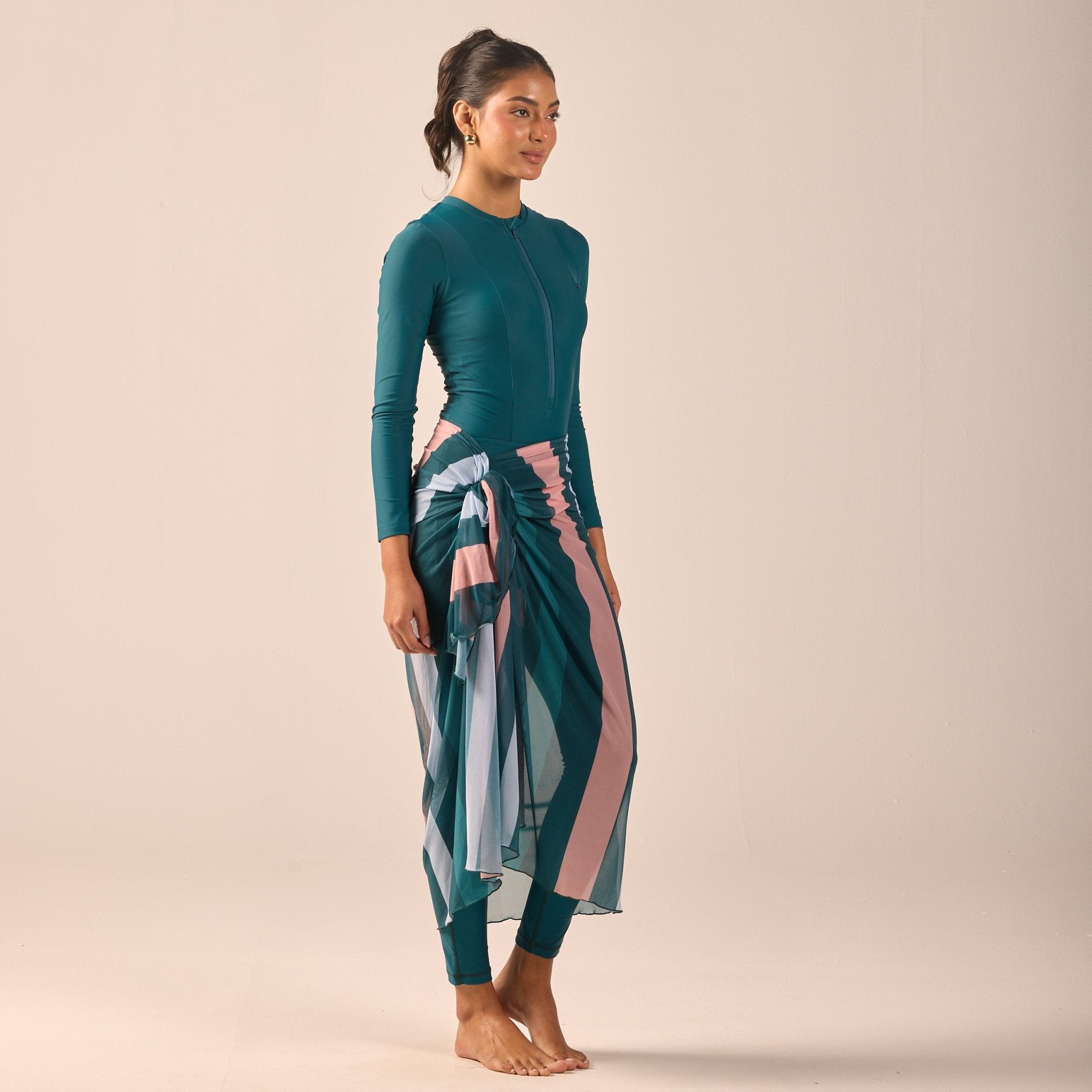 Striped Maxi Beach Skirt - shopaleena