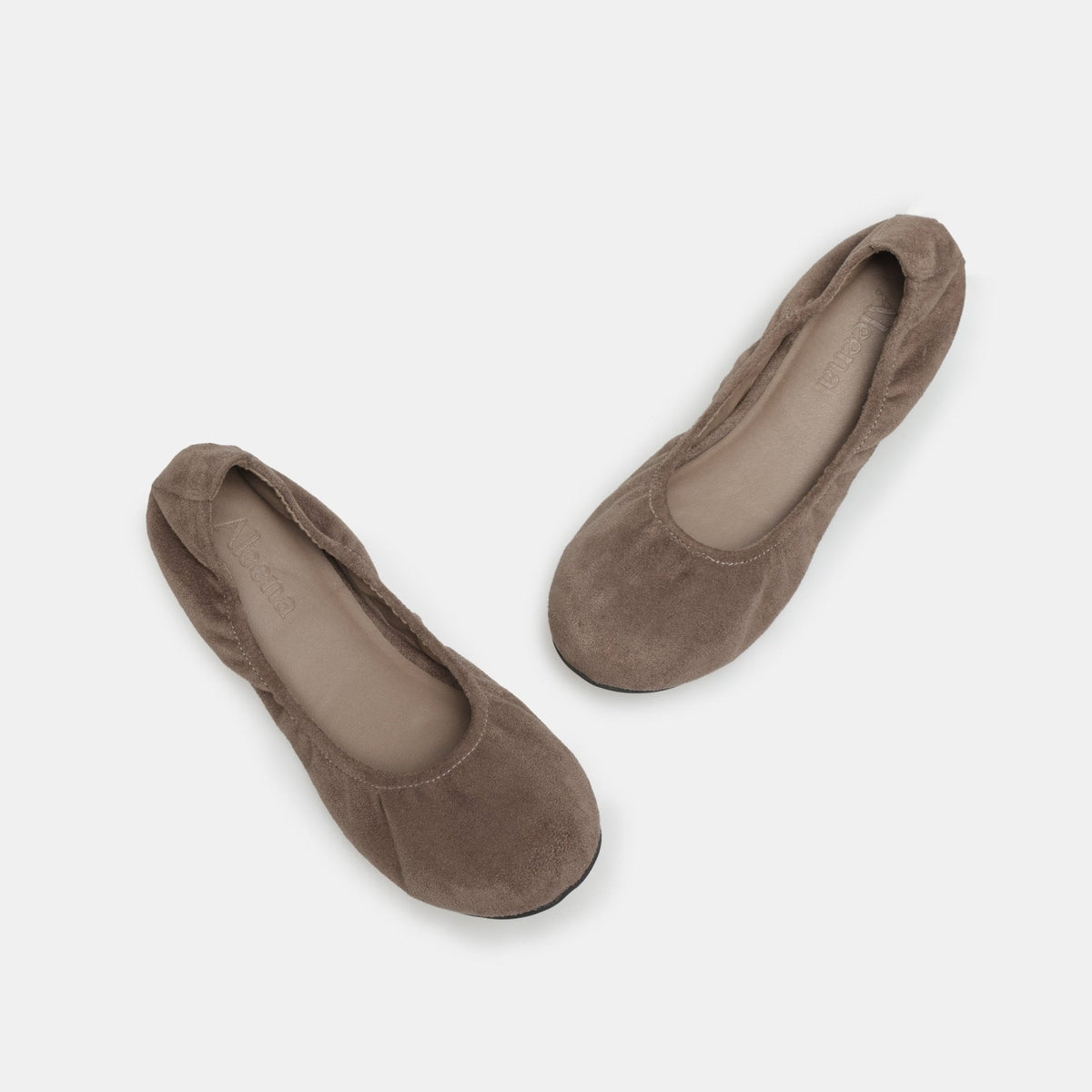 Suede Elastic Ballet Flats - shopaleena