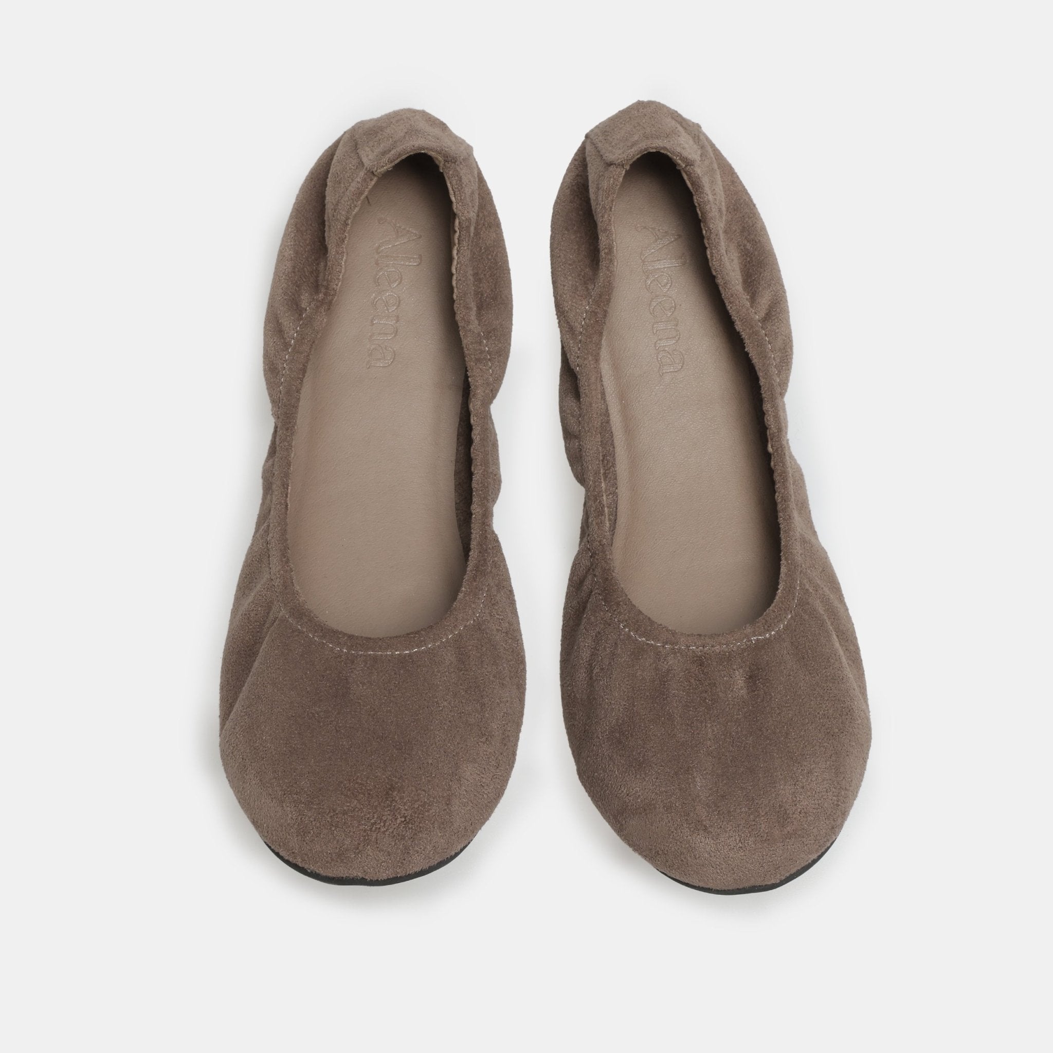 Suede Elastic Ballet Flats - shopaleena