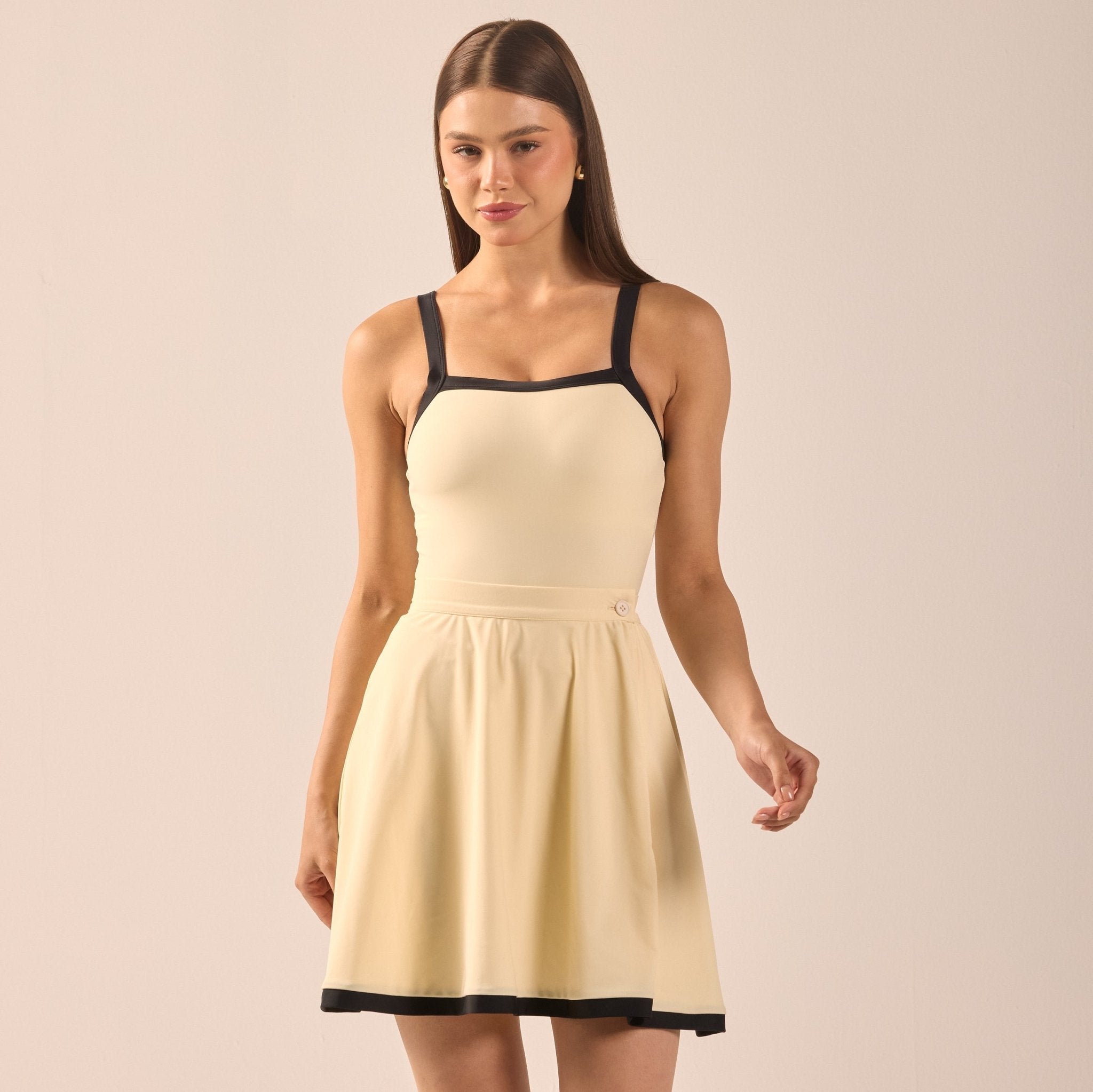 Swim Skirt with Trim - shopaleena