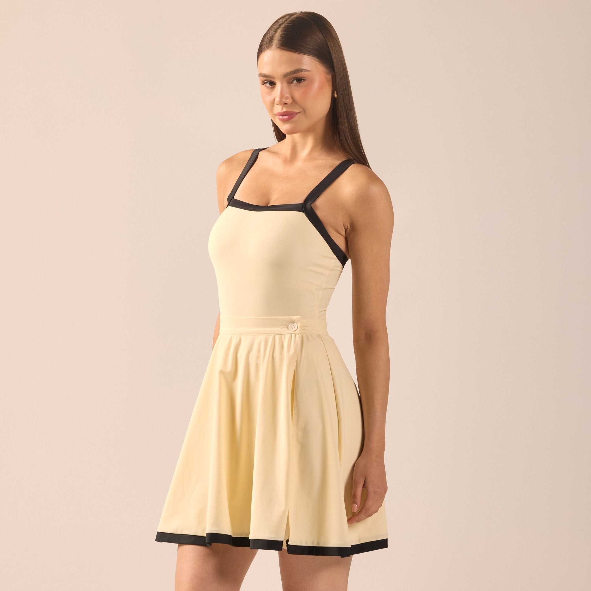 Swim Skirt with Trim - shopaleena