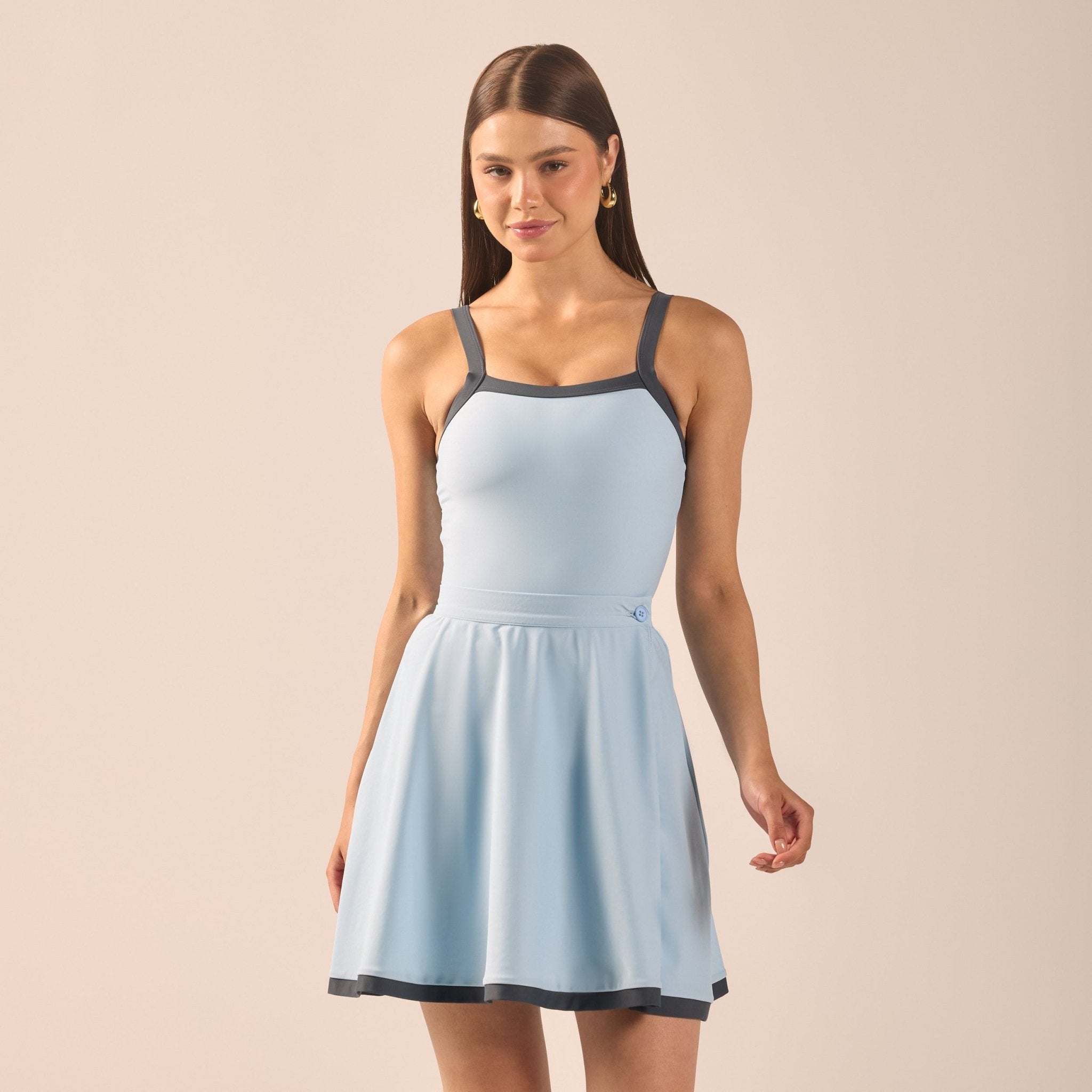 Swim Skirt with Trim - shopaleena