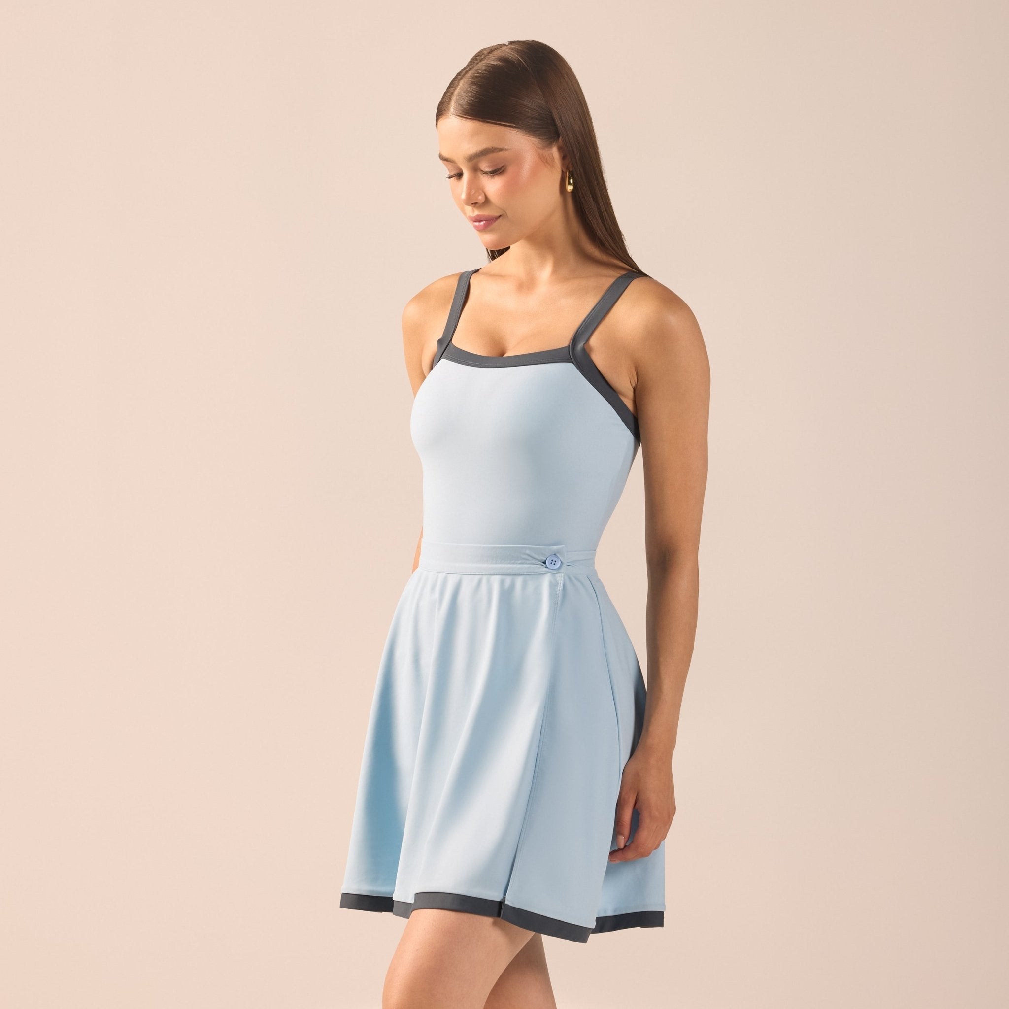 Swim Skirt with Trim - shopaleena