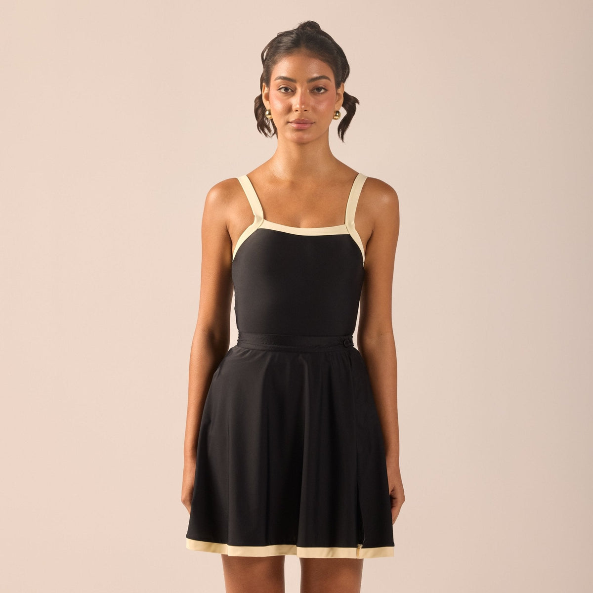 Swim Skirt with Trim - shopaleena