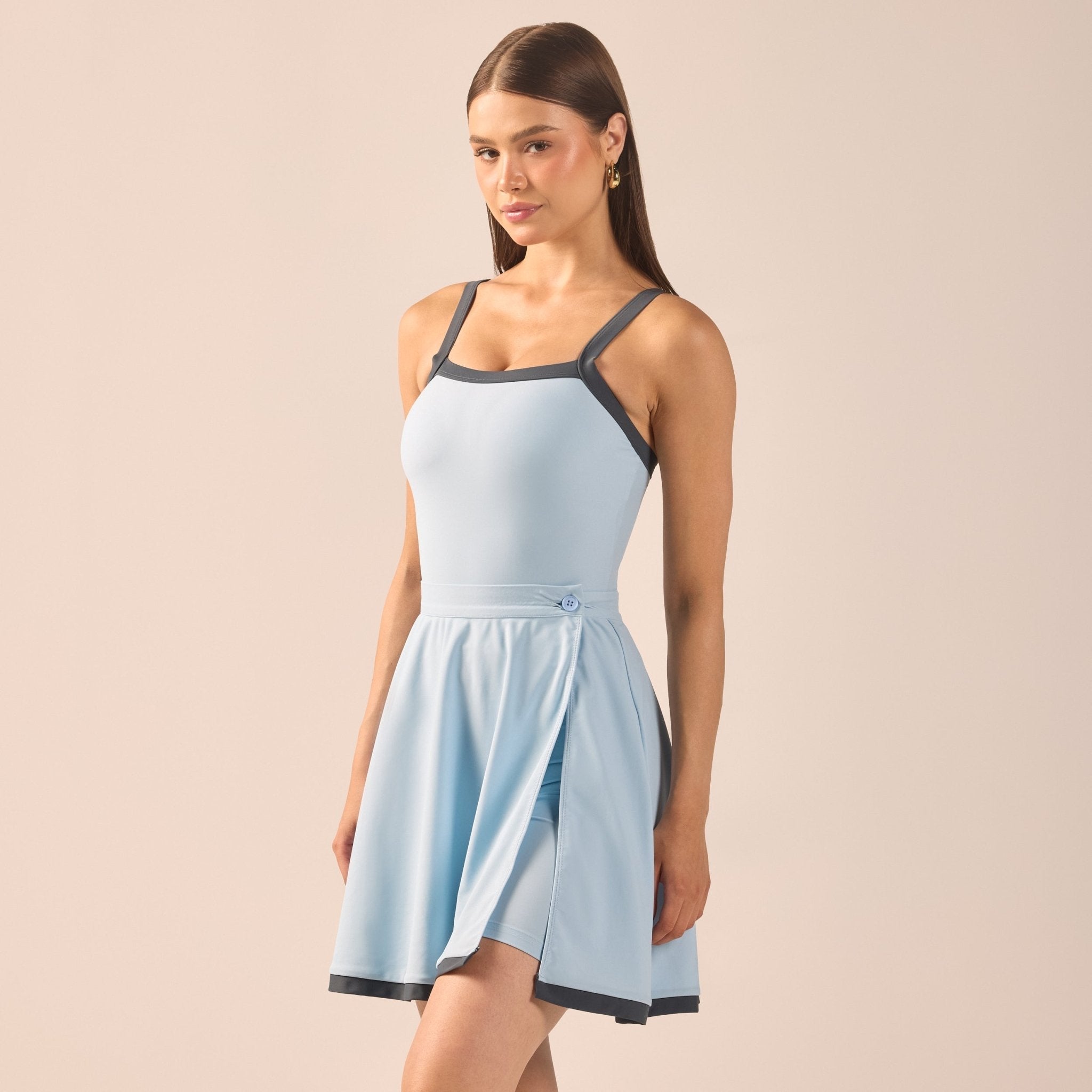 Swim Skirt with Trim - shopaleena