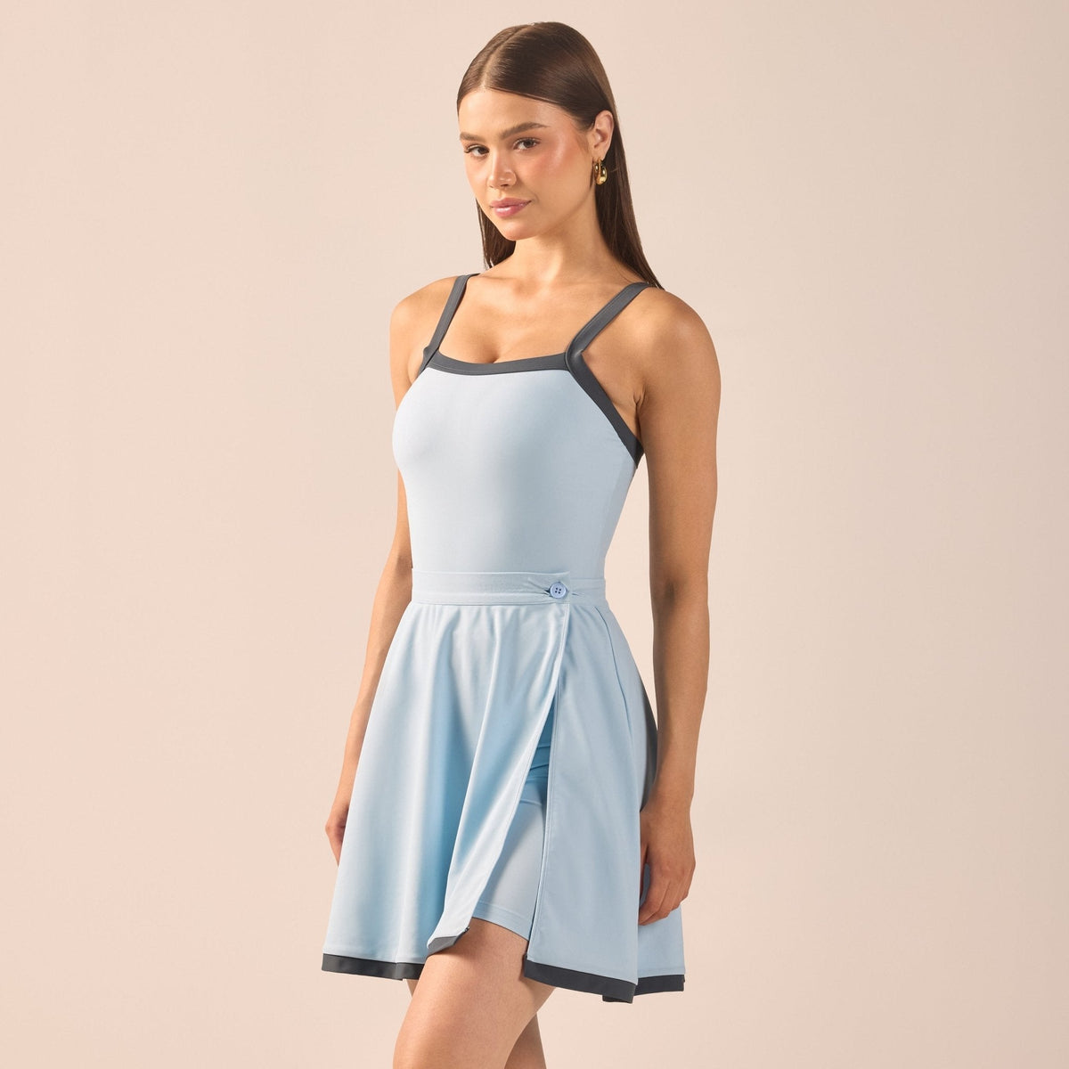 Swim Skirt with Trim - shopaleena