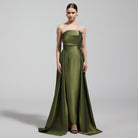 Taffeta Strapless Maxi Dress - shopaleena
