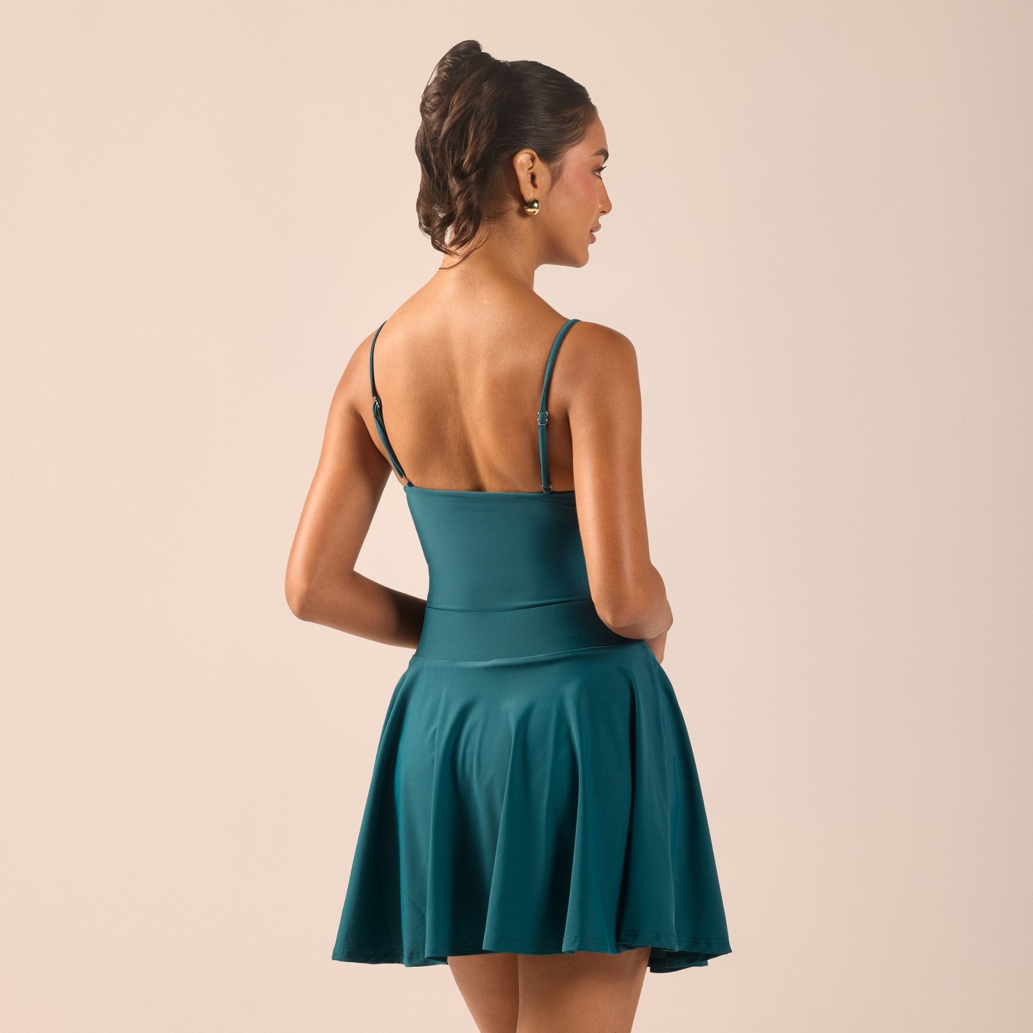 Teal A-Line Swim Skirt - shopaleena