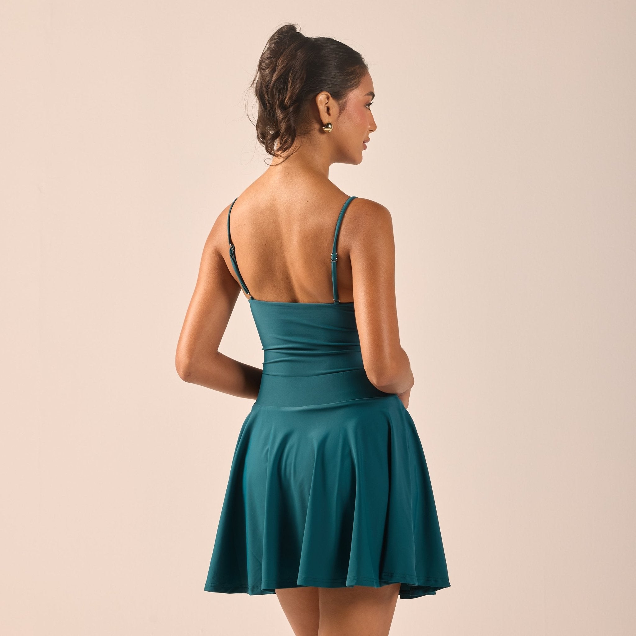 Teal A-Line Swim Skirt - shopaleena