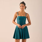 Teal A-Line Swim Skirt - shopaleena