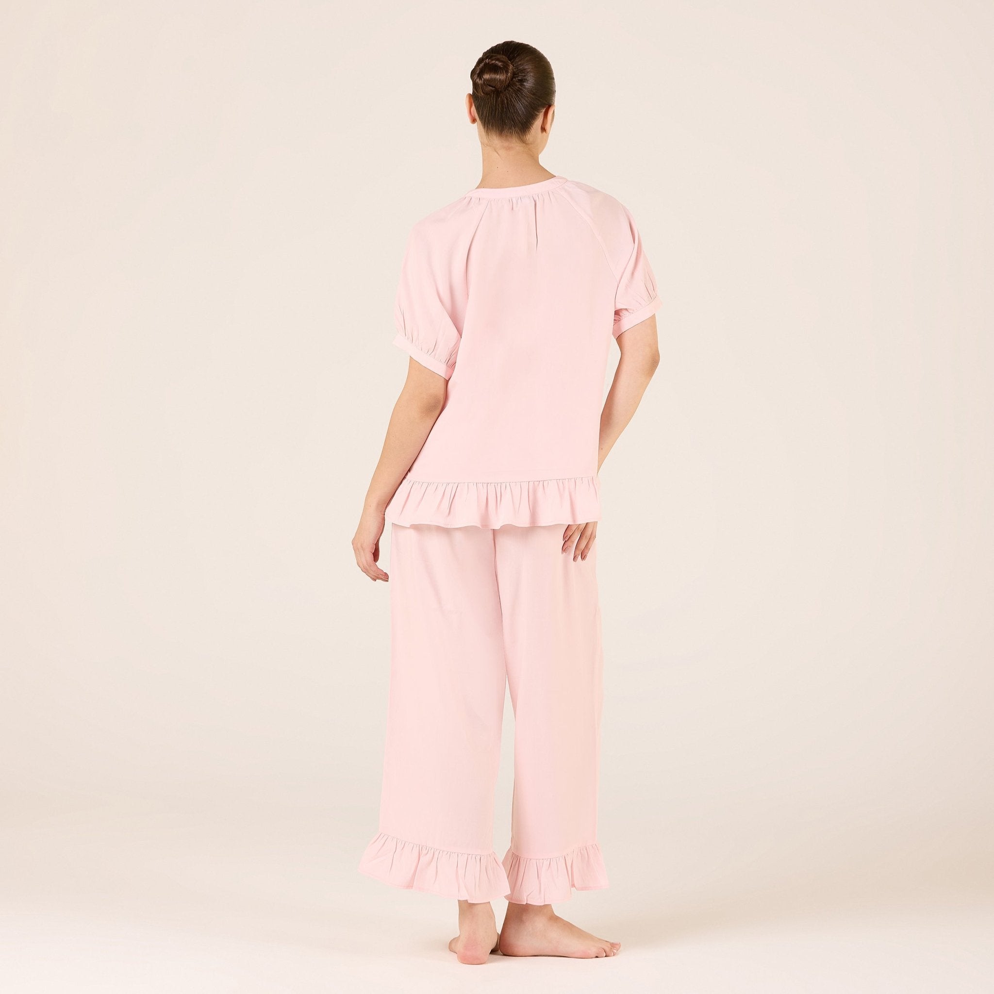 Tencel Plaid Elastic Waist Pants - shopaleena