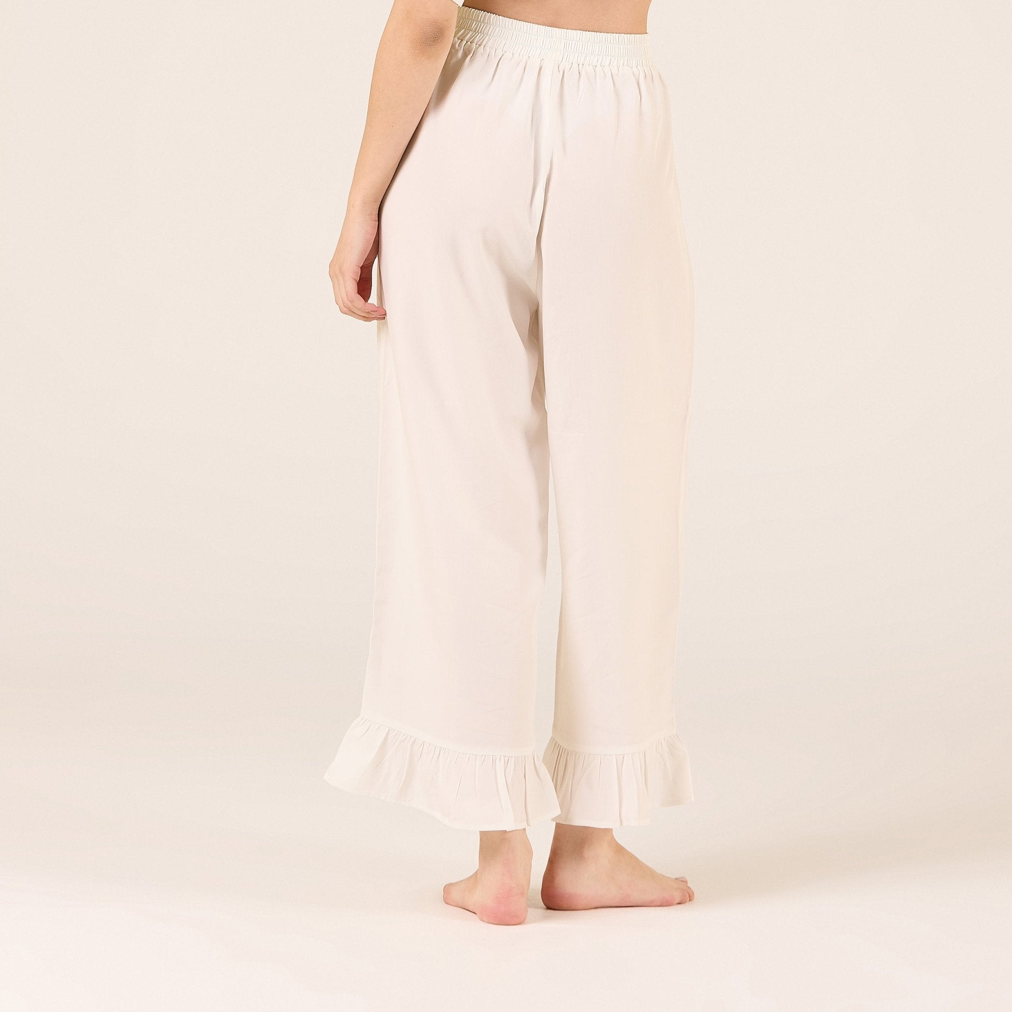 Tencel Plaid Elastic Waist Pants - shopaleena