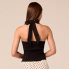 Tie Back Cotton-Linen Top - shopaleena