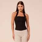Tie Back Cotton-Linen Top - shopaleena