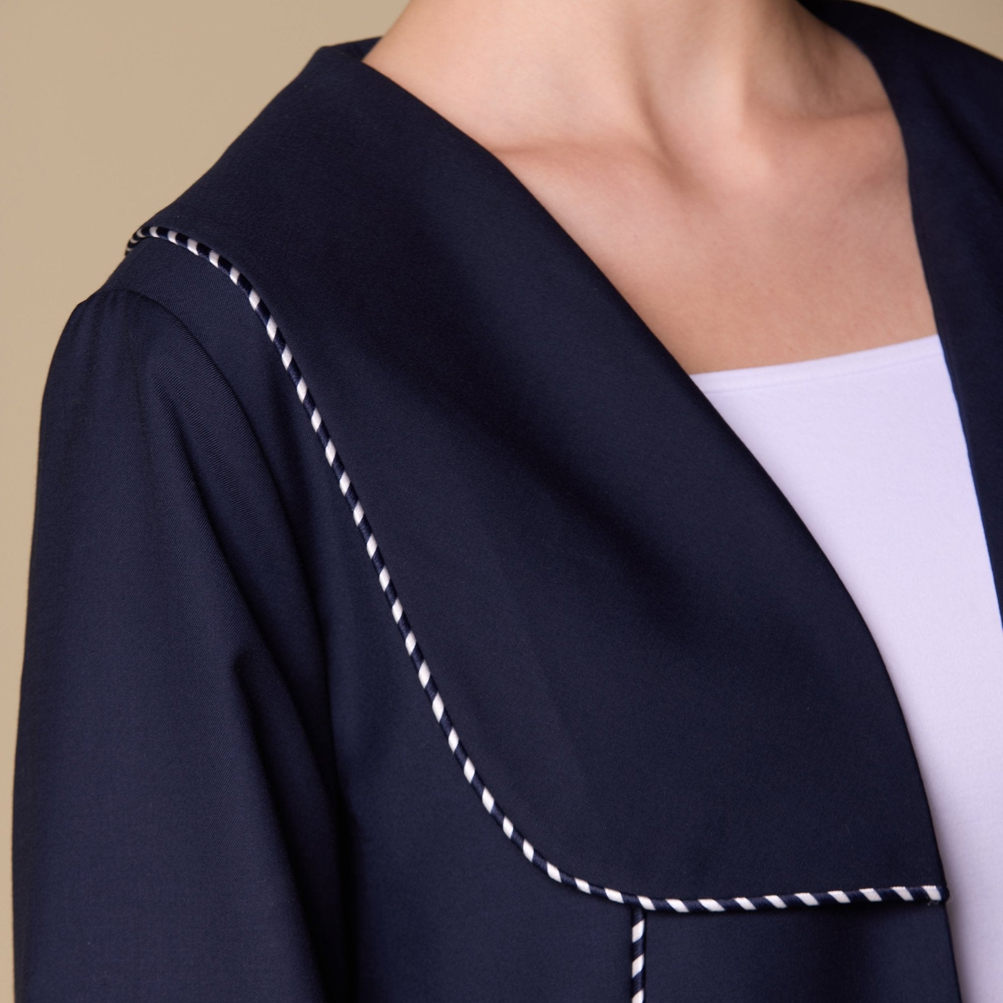 Twill Kimono - Style Trim Top - shopaleena