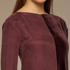 Two Tone Velvet-Cupro Maxi kaftan - shopaleena