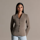 V-Neck Peplum Blazer - shopaleena