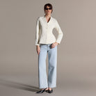 V-Neck Peplum Blazer - shopaleena