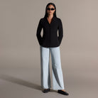 V-Neck Peplum Blazer - shopaleena