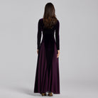 Velvet Maxi Dress with Chiffon Godets - shopaleena