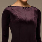 Velvet Maxi Dress with Lace Godets - shopaleena