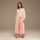 Warped Dress Poplin With Pleats - shopaleena
