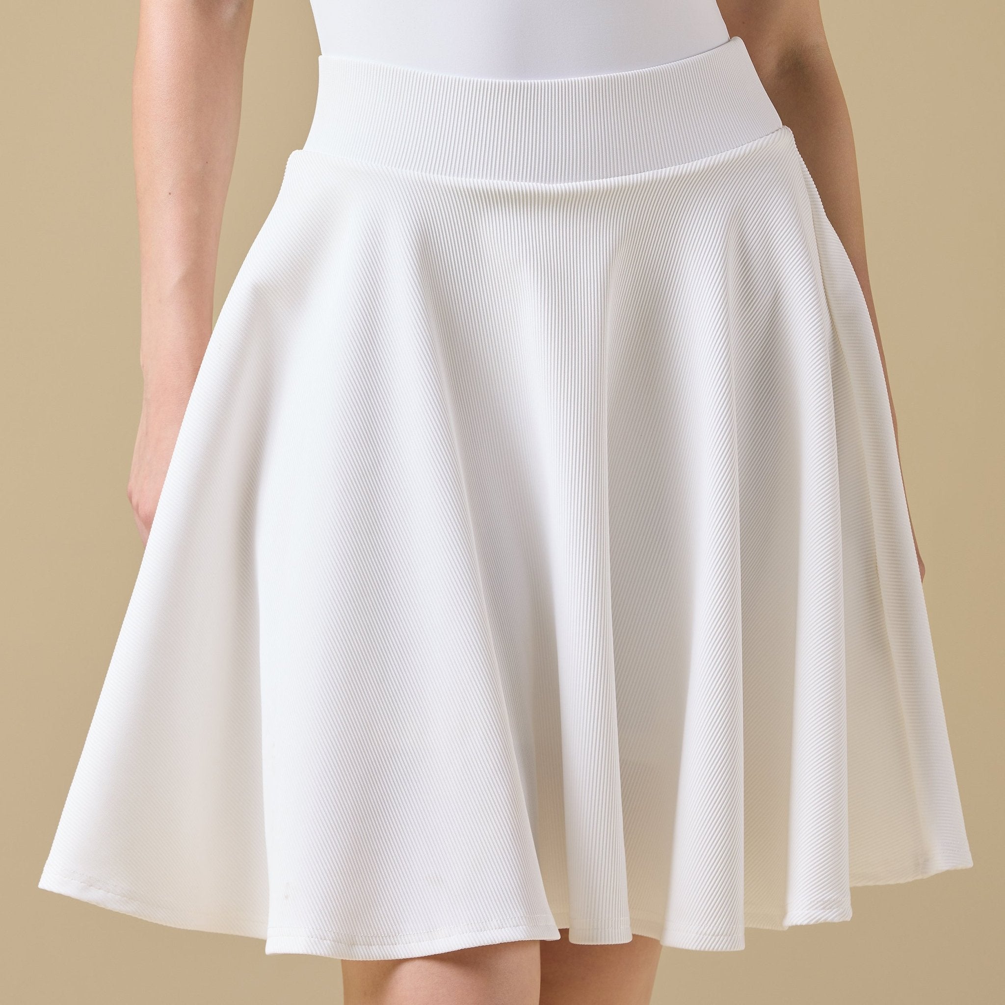 White A - line Swim Skirt - shopaleena