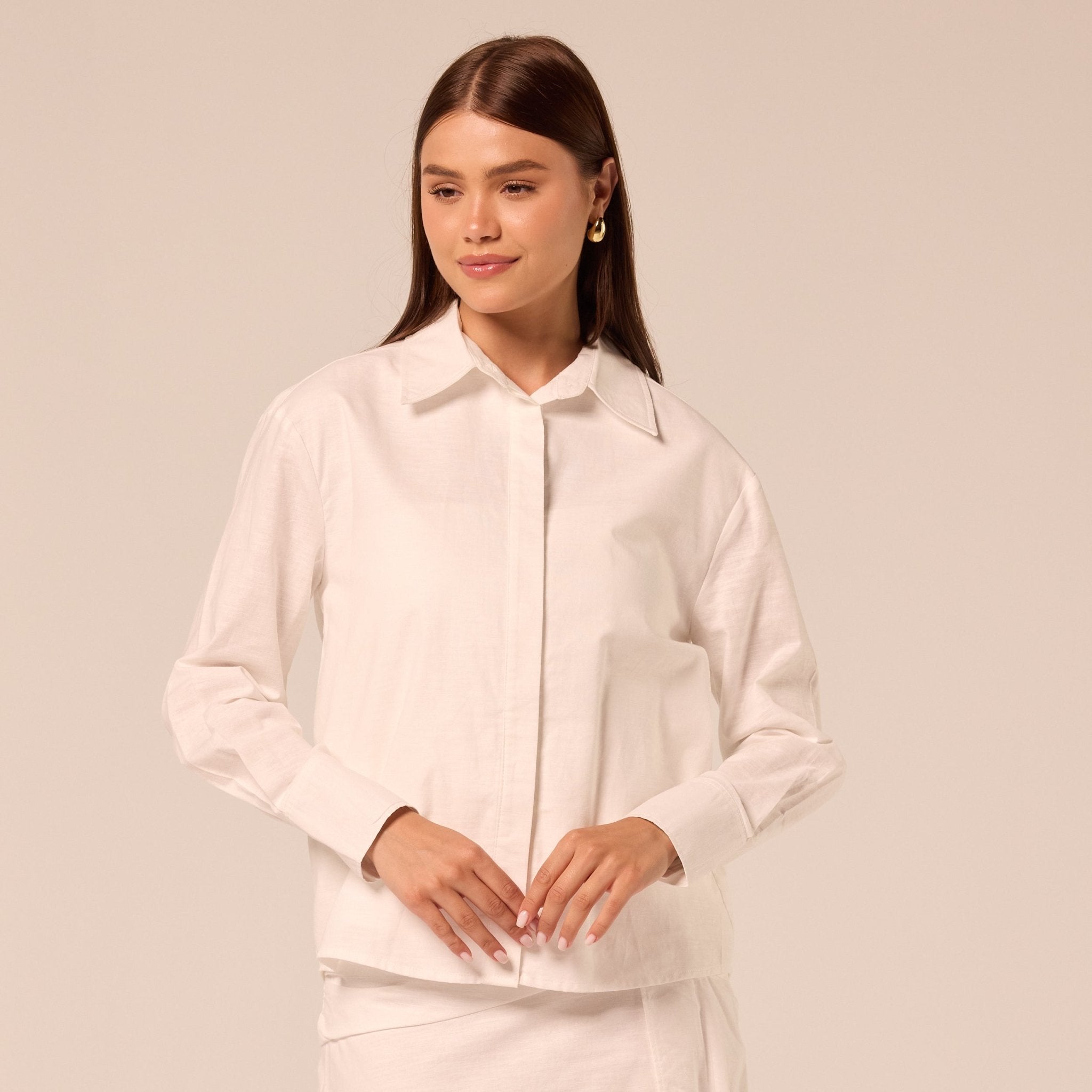 White Classic Cotton Shirt - shopaleena