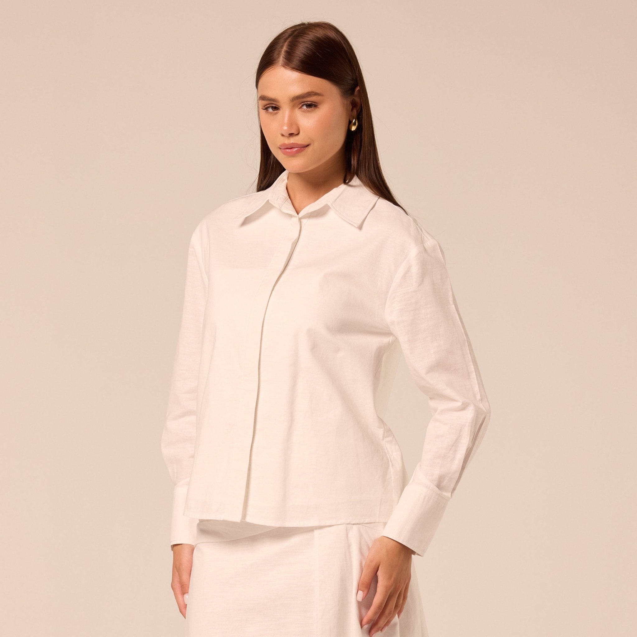 White Classic Cotton Shirt - shopaleena