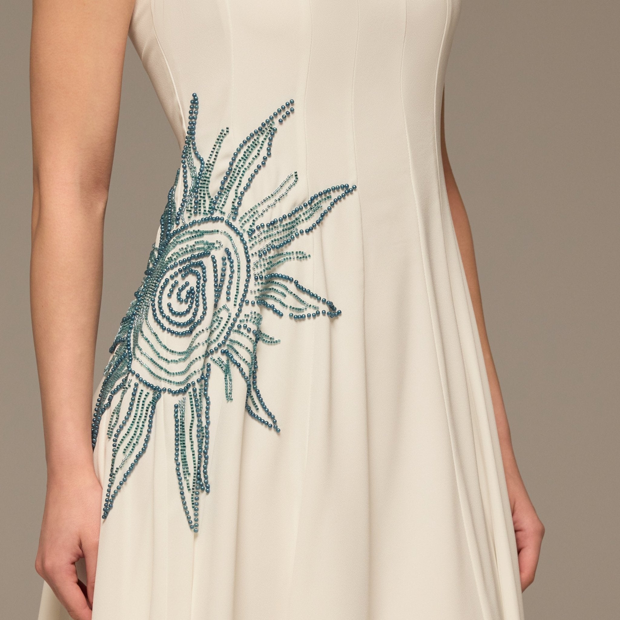 White Crepe Spaghetti Strap Maxi - shopaleena