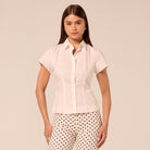 White Cropped Poplin Shirt - shopaleena