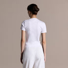 White Draped Top & Wide Leg Pants Cotton Set - shopaleena