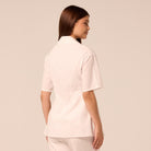 White Fitted-Waist Cotton Shirt - shopaleena