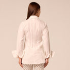 White Fitted Waist Poplin Shirt - shopaleena