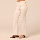 White Flare Jeans - shopaleena