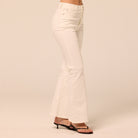 White Flare Jeans - shopaleena