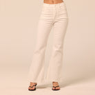 White Flare Jeans - shopaleena