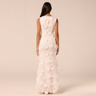 White Floral Applique Lace Maxi Dress - shopaleena