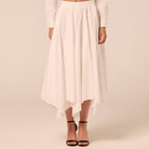 White Handkerchief Hem Cotton Set - shopaleena