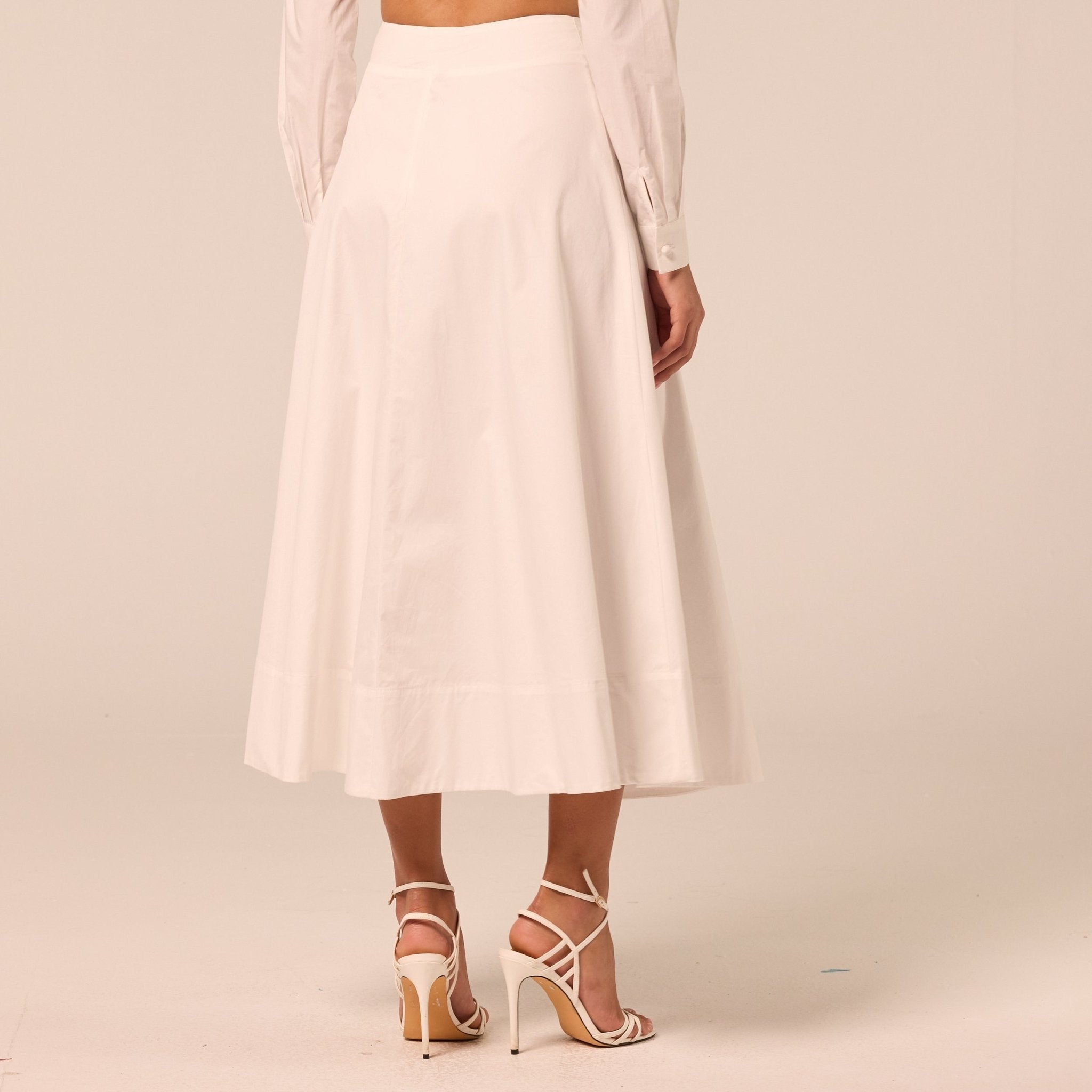 White Handkerchief Hem Cotton Set - shopaleena