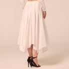White Handkerchief Hem Cotton Set - shopaleena