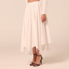 White Handkerchief Hem Cotton Set - shopaleena
