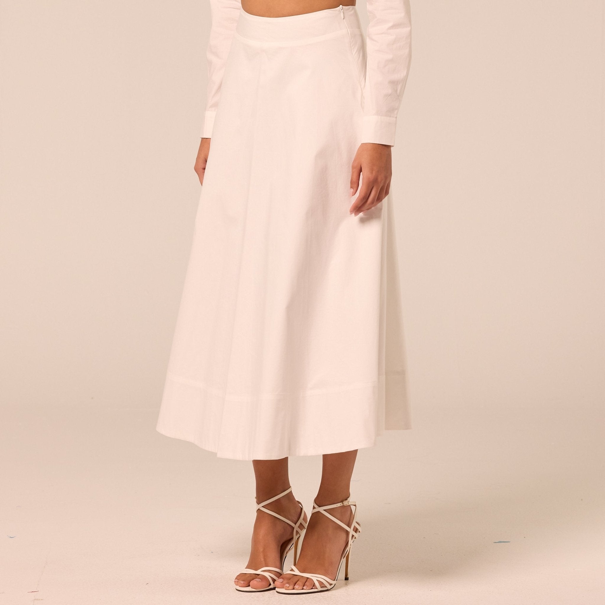 White Handkerchief Hem Cotton Set - shopaleena