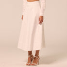 White Handkerchief Hem Cotton Set - shopaleena