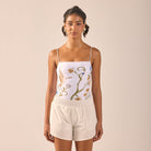 White High Waist Swim Shorts - shopaleena