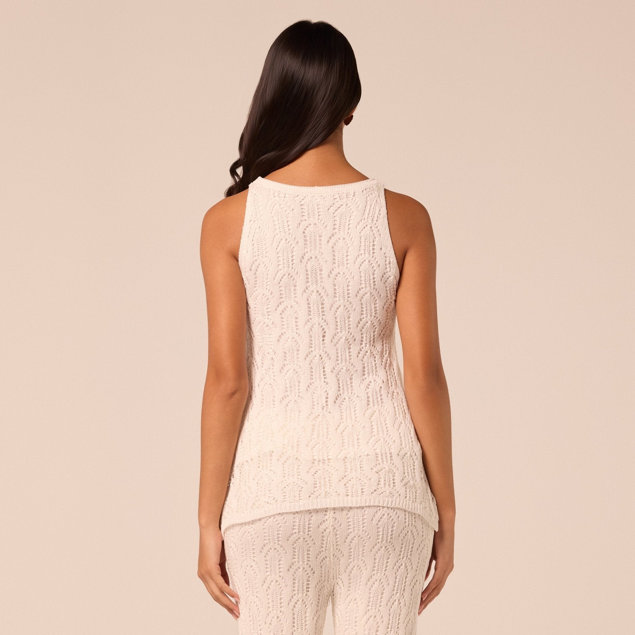 White Knit Sleeveless Top - shopaleena